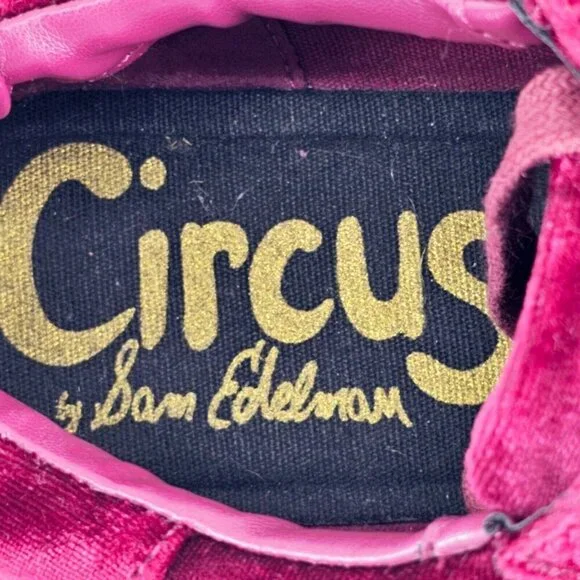 CIRCUS SAM EDELMAN Burgundy Red Velvet Caprice Sneakers Shoes Size 9 - Picture 8 of 10